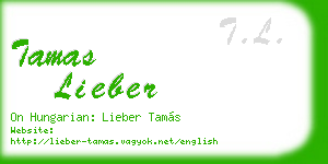 tamas lieber business card